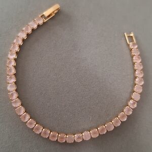 Pink Opal Cushion Shape tennis bracelet